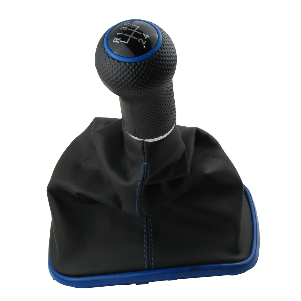5/6 Speed Gear Shift Knob For Volkswagen VW MK4 Golf 4 IV GTI R32 1999-2005 Jetta Bora 1999-2004 Blue Frame Gaitor Boot view 2