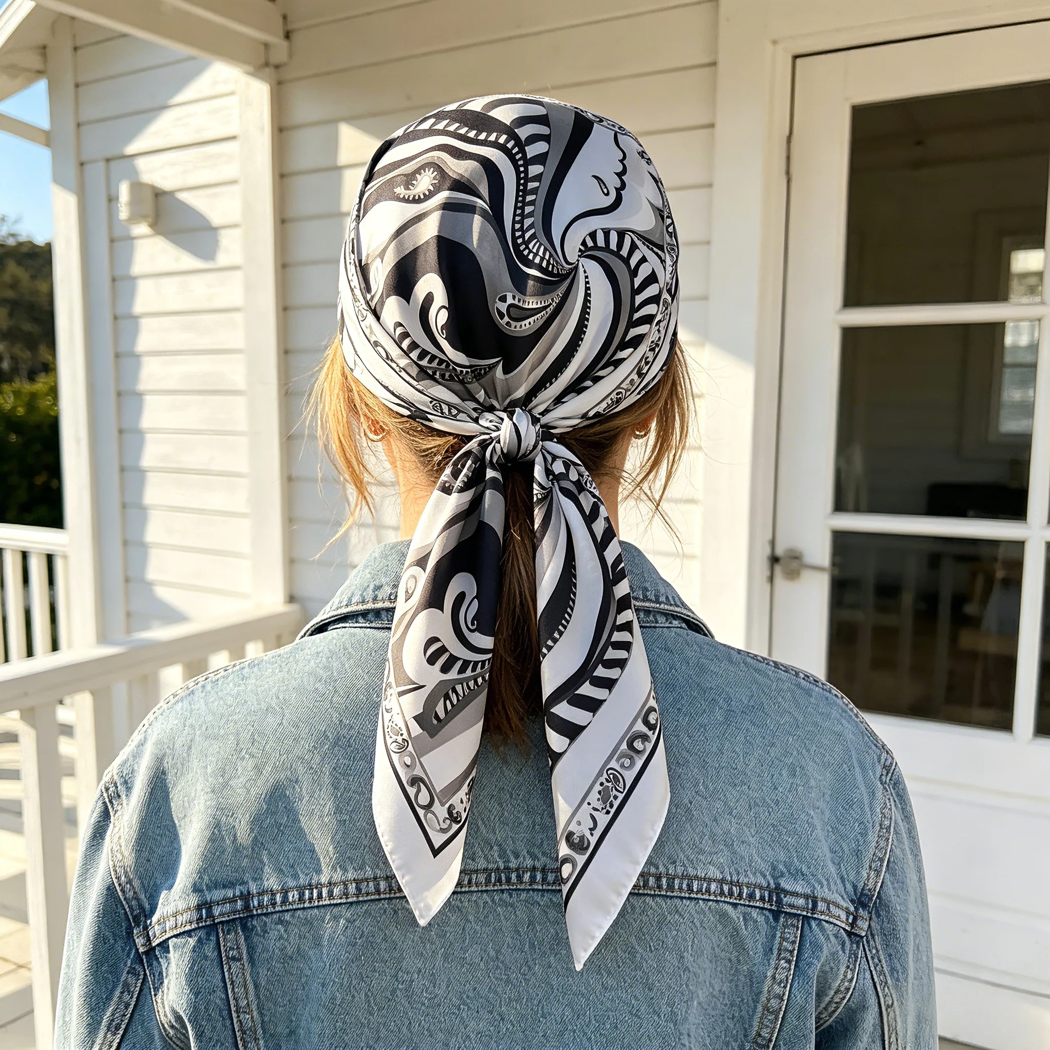 2026 New Square Scarf For Women Elegant Ladies Hijab Neckerchief Luxury Shawl For Travel Soft Stain Imitation Silk Scarves