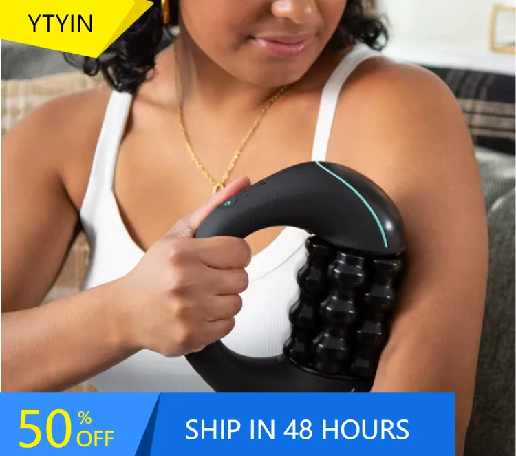 

YTYIN Electric Wireless Body Massager Roller Usb Rechargeable 3 Speed Powerful Vibration Percussion Handheld Massage Roller