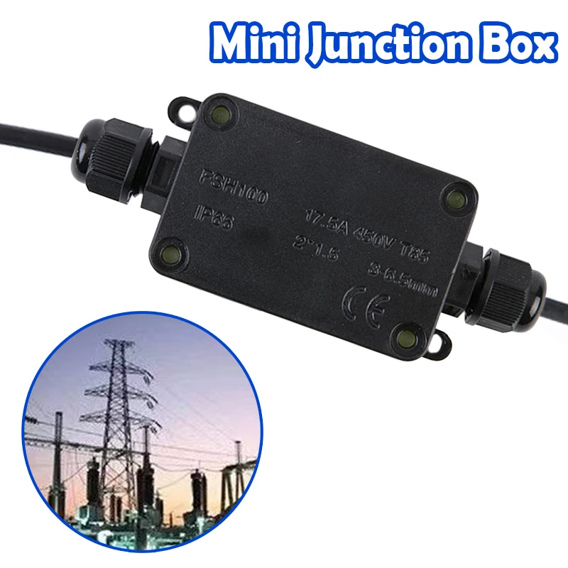 

IP66 Waterproof Junction Box Cable Line Wires Power Cord Connector Protection Electrical Cable Connector for Outdoor LED Light