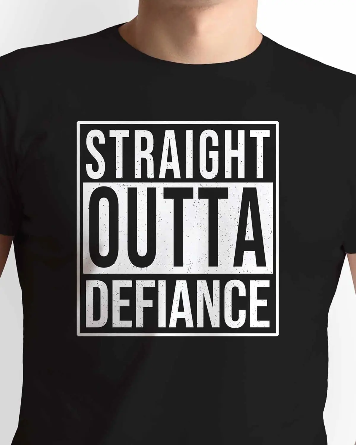 Straight Outta Defiance USA T-Shirt Souvenir Gift for City Lover. Unisex.