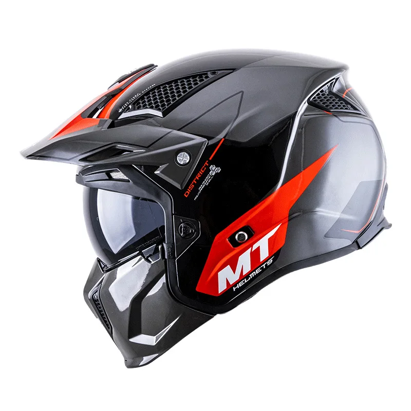 MT caschi streetfighter casco moto pieghevole rimuovi punti neri funghi moto cafe racer scorpion capacete de moto DOT ECE