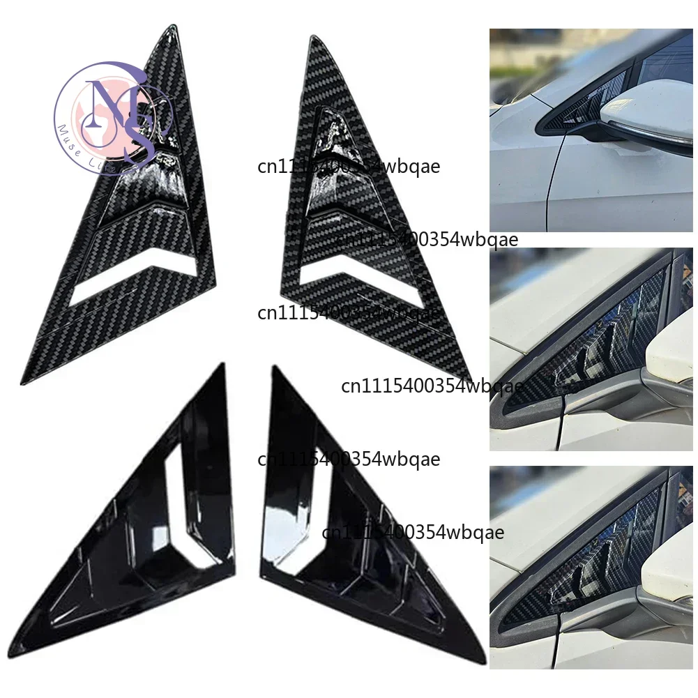 ZOCI-2Pcs Rear Window Louver Shutter Cover, Carbon Look ABS Side Vent Trim for Golf 7 MK7 MK7.5 2013-2019