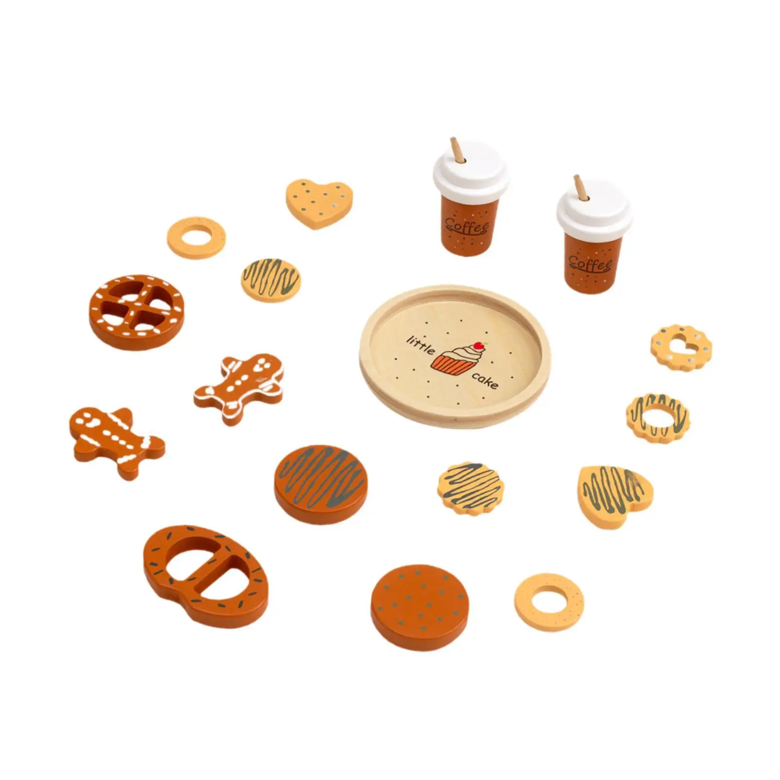 مجموعة طعام خشبية للعب البسكويت، ملحقات المطبخ، التعرف على الألوان، ألعاب طعام مضحكة، ورقة خبز للعب الأدوار للأطفال والأطفال