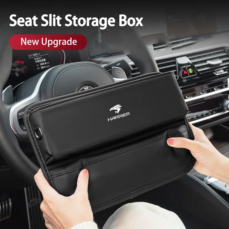 Universal Car Seat Storage Box Slit Gap Filler Accessories For Toyota Harrier 30 60 80 XU30 XU60 XU80 2022 2023