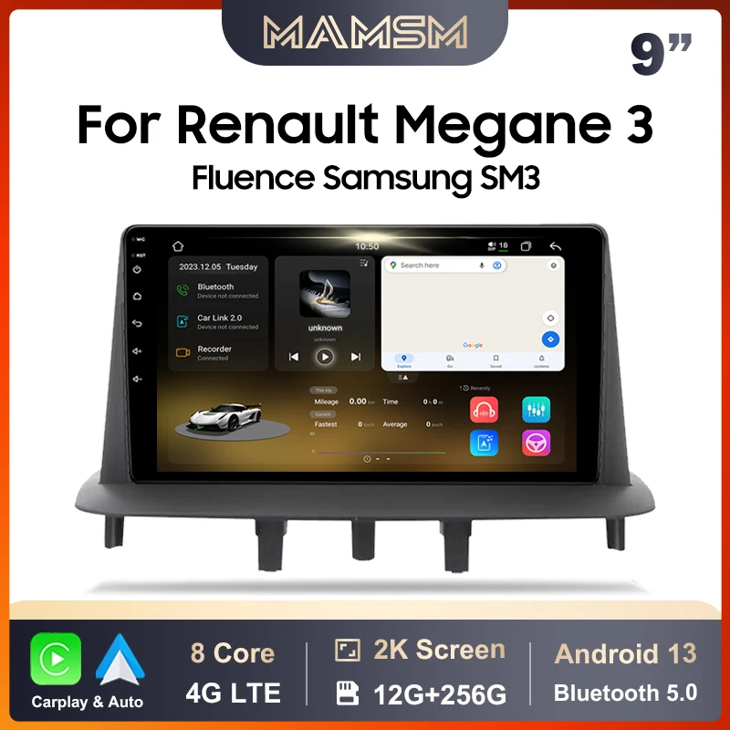 

MAMSM Car Radio For Renault Megane 3 2008-2014 Android 13 Multimedia Video Player GPS 4G Carplay Autoradio Stereo Head Unit DSP