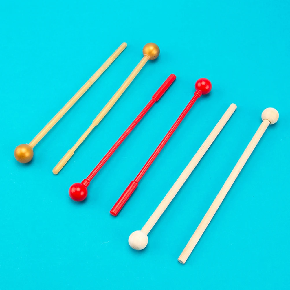 

2 Pairs Punch Stick Little Chinchilla Musical Instrument Mallets Percussion Sticks Plastic Bell Drum Drumsticks