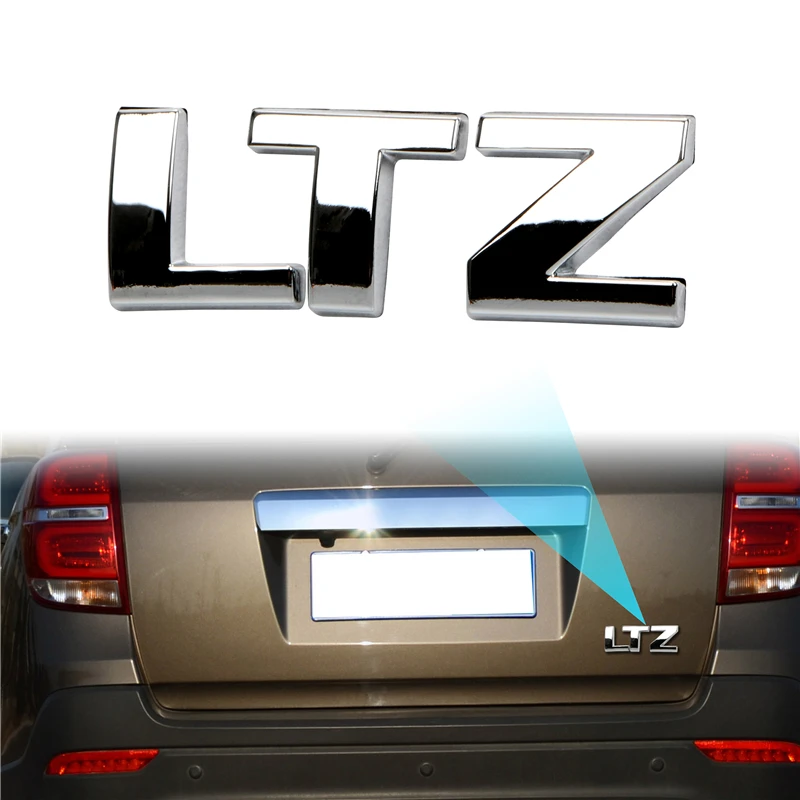 

1 Pcs Silver 3D LTZ Logo Car Sticker Metal Emblem Badge Decals Auto Decoration Accessories For Chevrolet Cruze Captiva Malibu