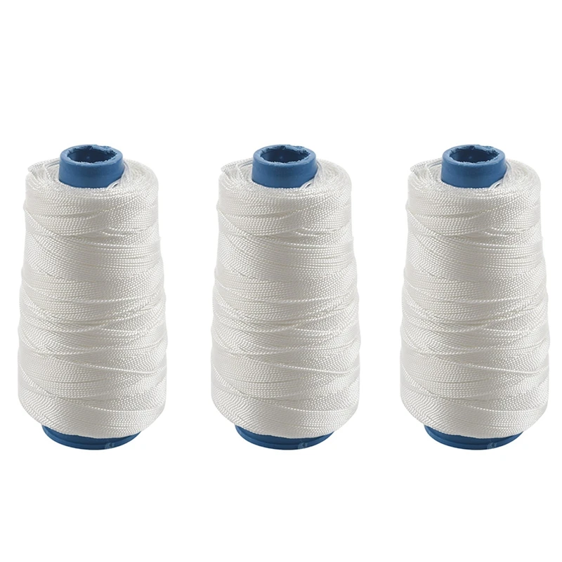 3Psc 400M 80Lbs Nylon Twisted Bowstring Thread Fishing String Sewing Cord Kite Line, White