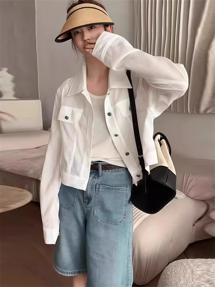 

Women's ort Lightweight Casual Sun Protection irt Korean Sle Loose Fit Long Sve Polyester Spring Summer Top