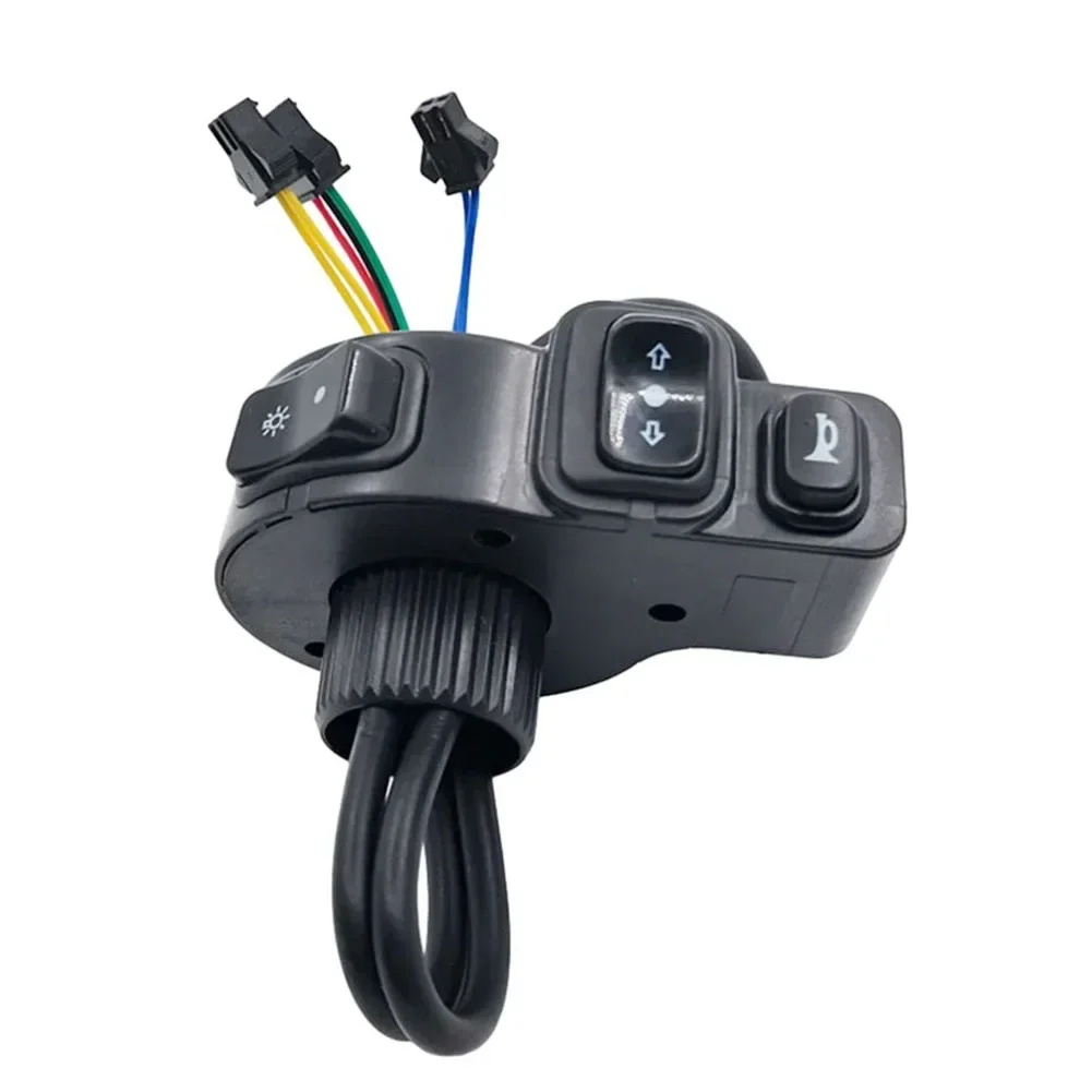 Universal Electric Bicycle Handlebar Switch Horn Headlight Steering Three-in-1 Conversion Switch For 7/8 Inch 22MM Scooter