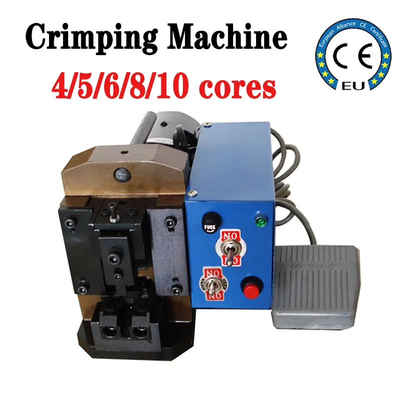 Crystal head crimping machine for tel line and network cable 110V/220V PC head 4/5/6/8/10 cores Forming crimping machine