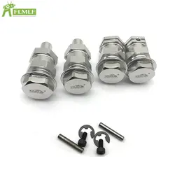 Alloy Upgrade Front Rear Wheel Nut Cap and 24mm Hex Hub Extended Axle Kit for 1/5 HPI ROFUN ROVAN KM BAJA 5B 5T 5SC Rc Car Parts