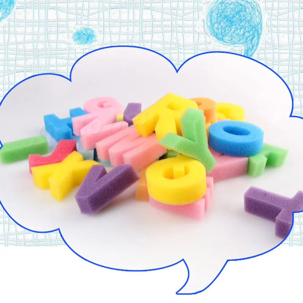 78Pcs DIY Letters Sponge Set Early Learning Sponge for Kids Toddlers Painting Craft Projects Fine Motor Skills Development Art