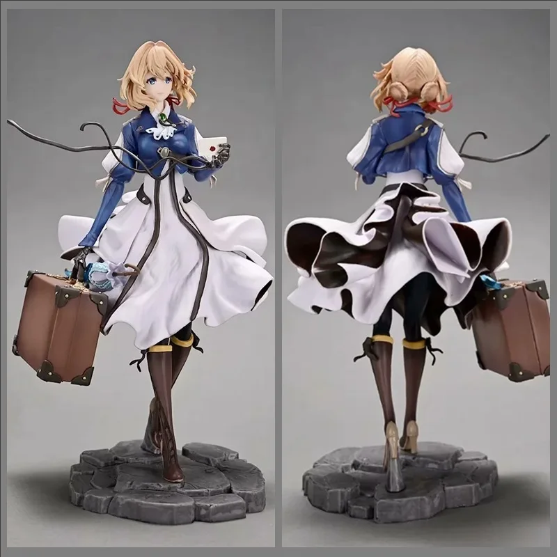 25CM VIOLET EVERGARDEN Acrylic GK Pretty girl figure PVC Action Anime Model Game statue Collection Doll Toys gifts