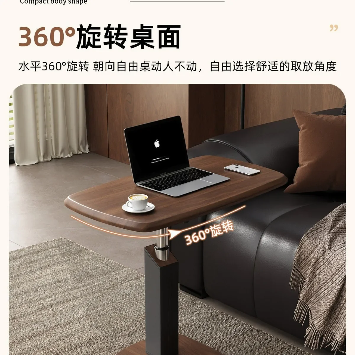 DSA removable bedside table lifting computer table simple small desk bedroom home sofa side office study table