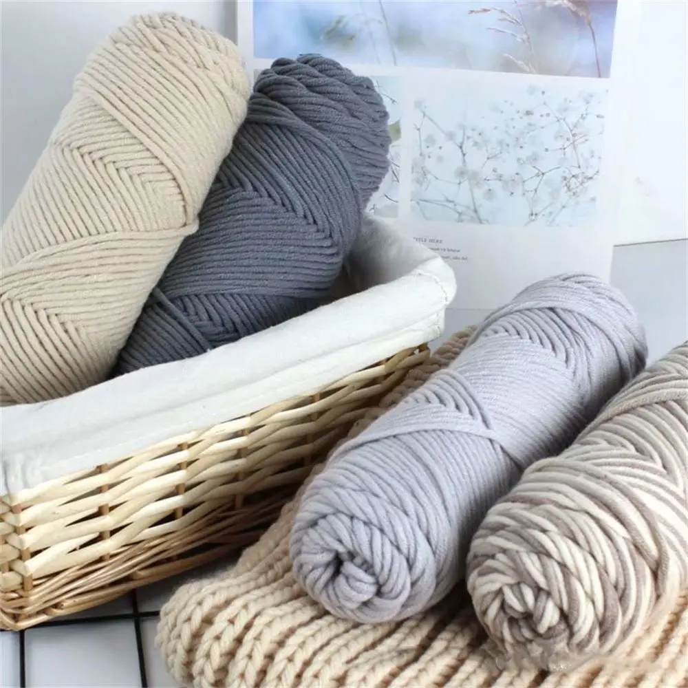 Lover Scarves Handmade Soft 100g DIY Knitting Chunky Crochet 8 Ply Thread Milk Cotton Yarn Woolen Yarn