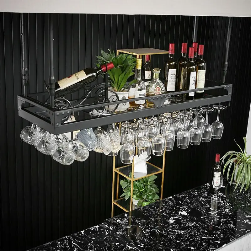 Red wine glass holder hanging goblet inverted mug coffee light luxury cup holder red wine rack household wine glas