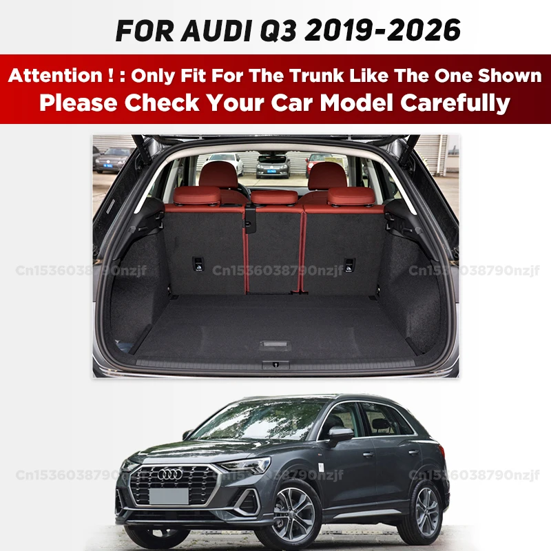 For Audi Q3 2019-2026 2025 2024 23 22 21 20 3D Car Trunk Mat Cargo Liner Carpet Interior Accessories Cover