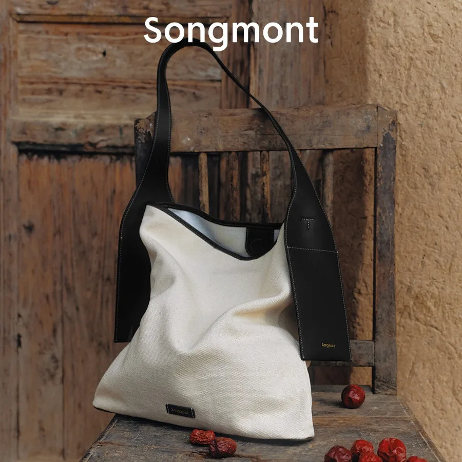 

Songmont Hanging Ear Canvas Tote, Large Vacation Style Shoulder Bag for Women, Spacious Beach Bag
