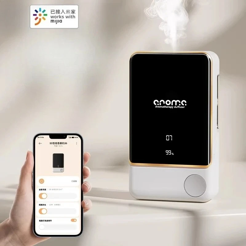 

Автоматический ароматизатор для дома и отелей, дезодоратор для ванной комнаты, распылитель ароматов для помещений, совместимый с Mi Home и приложением Mijia