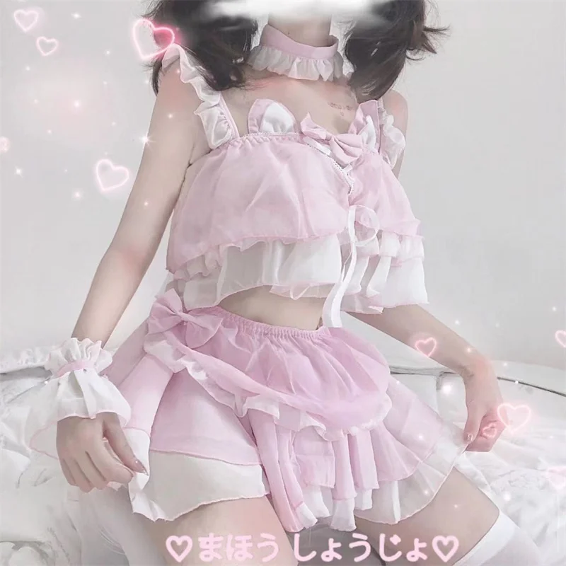 ملابس داخلية مثيرة لفتاة الأرنب التأثيرية ملابس داخلية مثيرة بدلة على شكل أرنب ملابس داخلية جذابة ملفوفة على الصدر هدية حلوة للحبيبة المرأة زائد #3