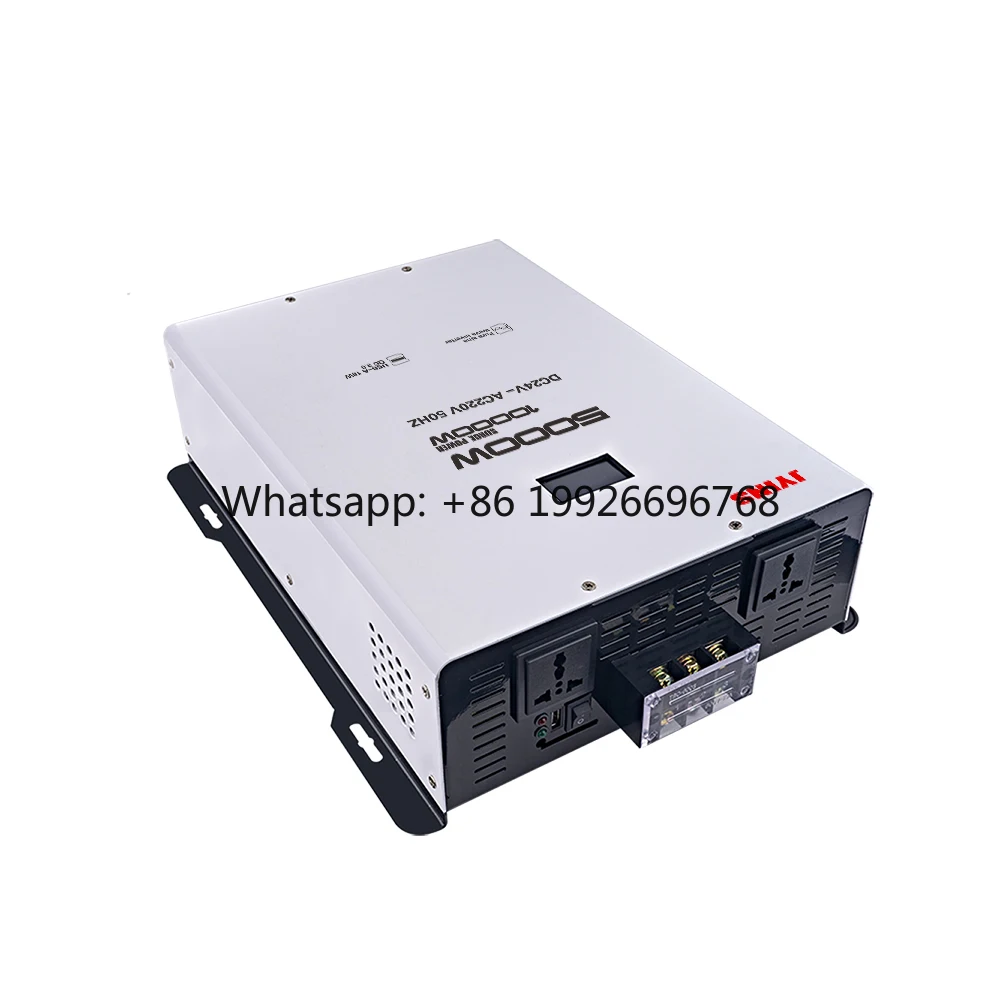 محول طاقة شمسية هجين أحادي الطور 24 فولت/48 فولت تيار مستمر إلى 220 فولت تيار متردد بموجة جيبية نقية 5 كيلو واط