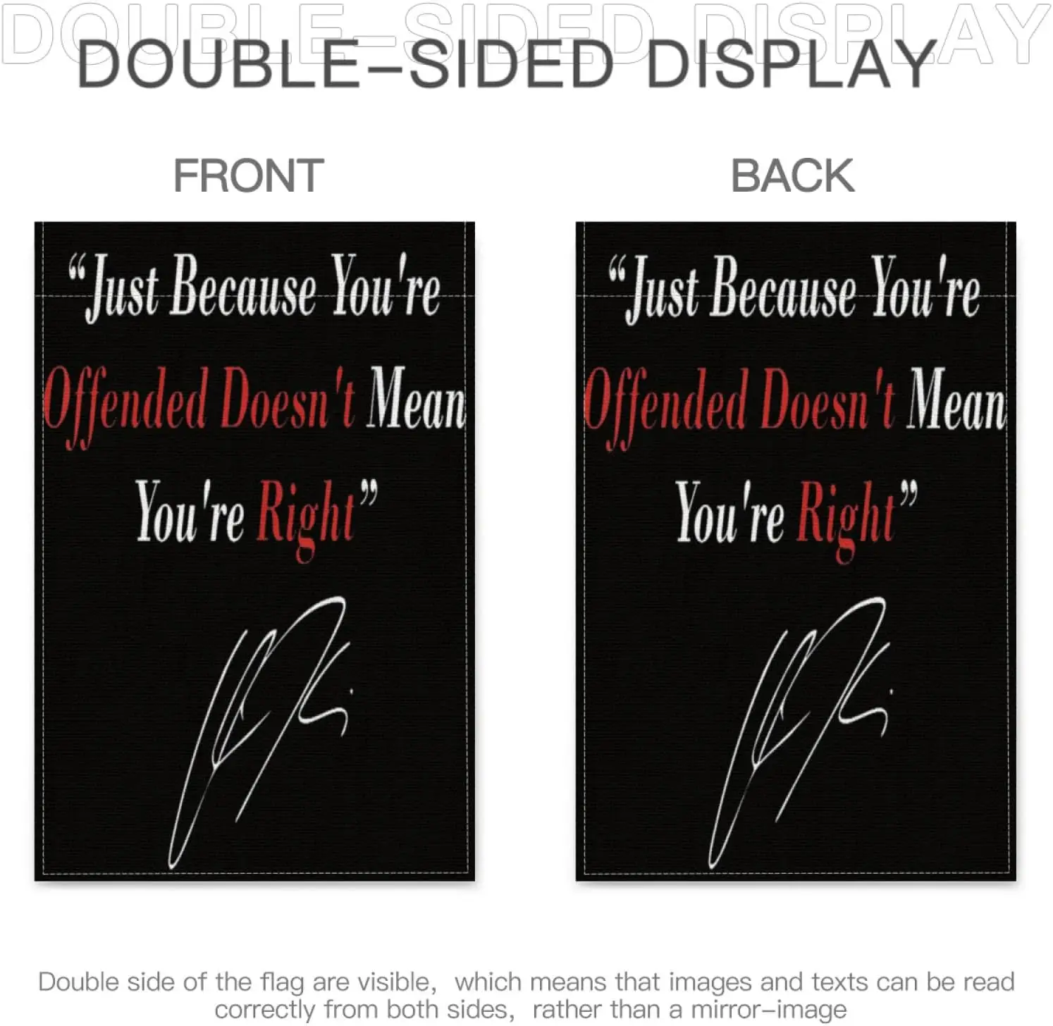 فقط لأنك نارية لا يعني أنت العلم الصحيح، 12 × 18 بوصة مثالية لعرض St DDN الفريد من نوعه #4