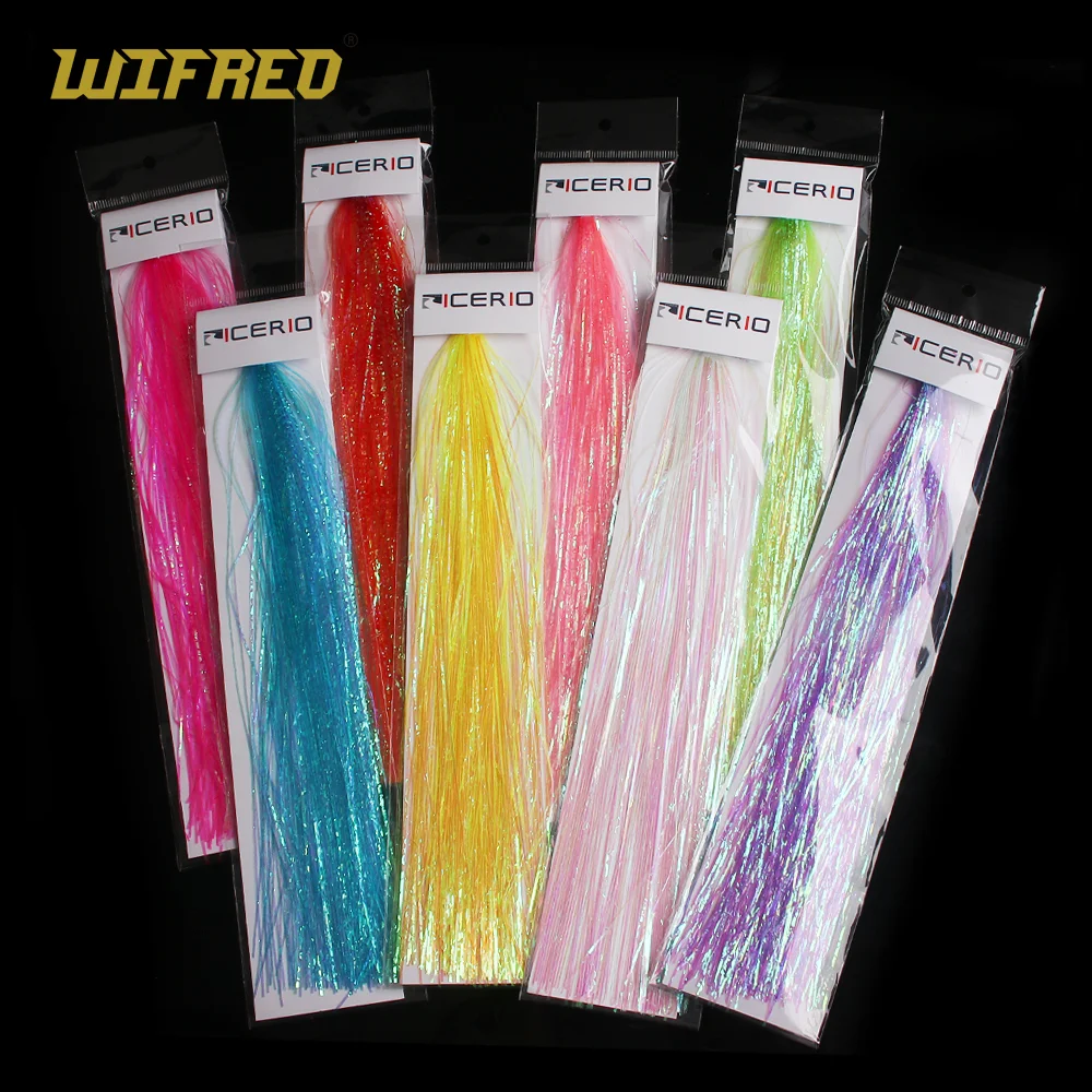 

Wifreo 3packs Pearl Flash Tinsel Mylar Flashabou Tinsel Nymphs Streamer Saltwater Fishing Fly Tying Material Fishing Accessories