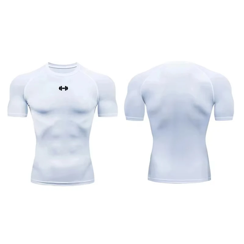 T-shirt sportiva aderente uomo in poliestere