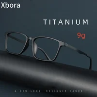 Gafas de lectura de negocios antiluz azul TR90 de aleación de titanio para hombre, potencia refractiva + 25 a + 400, miopía graduada personalizada