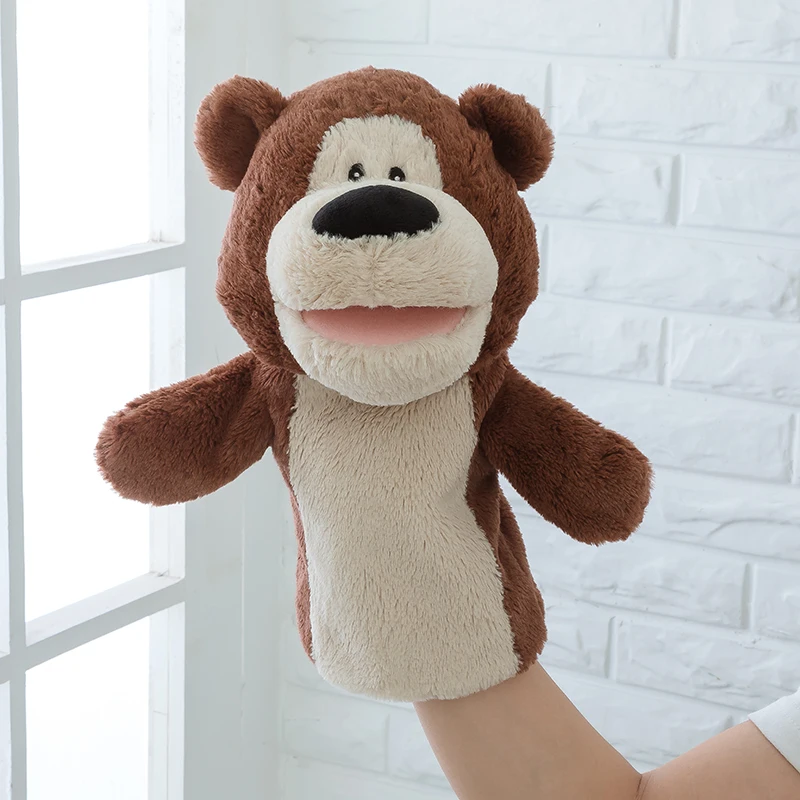 Bear Puppets High Quality Baby Plush Soft Toys for Children Doll Hand Puppet Free shipping, 11