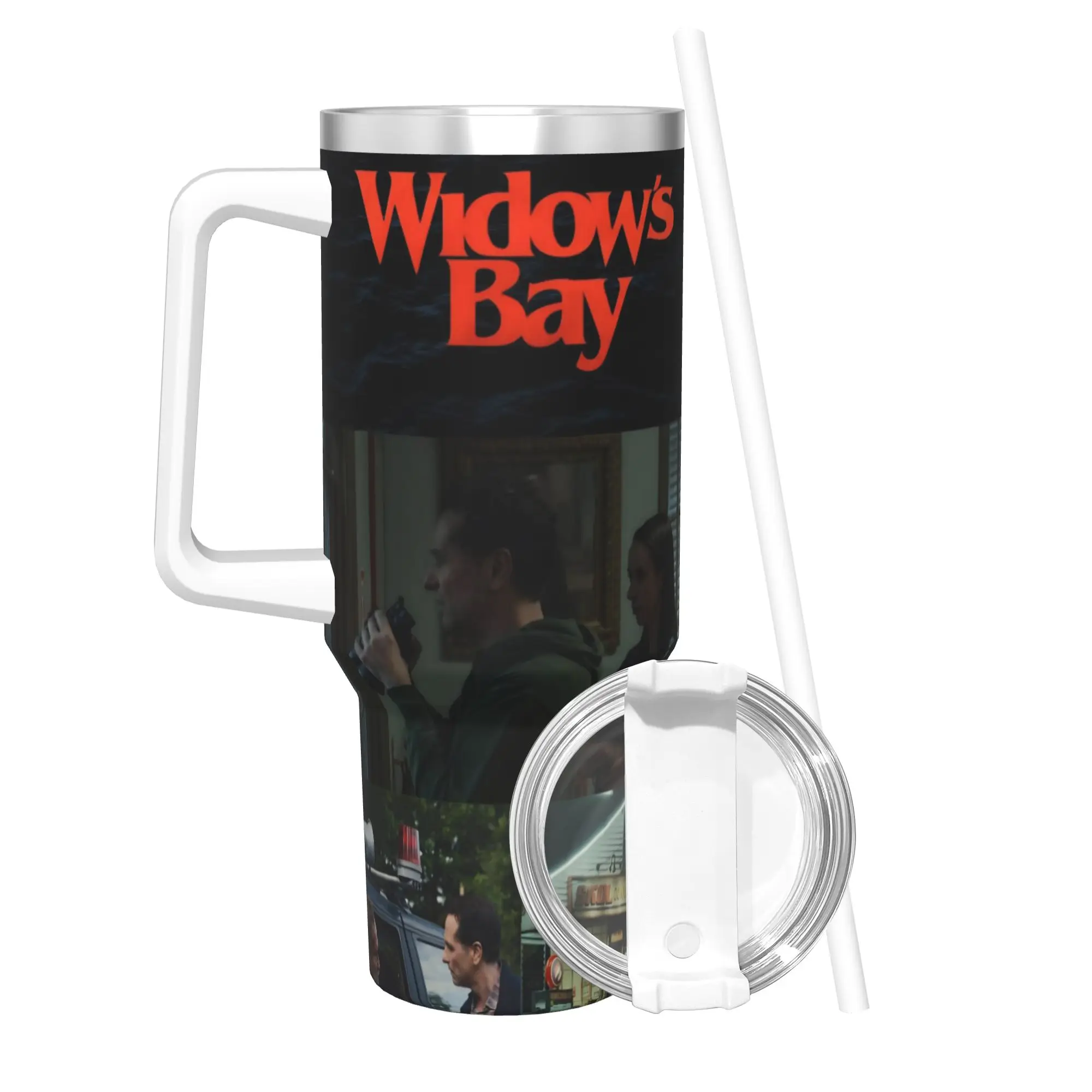 Widow's Bay Horror Movie 2026 40oz Tumbler Stainless Steel Double Wall Vacuum Insulated  Travel Mug With Straw