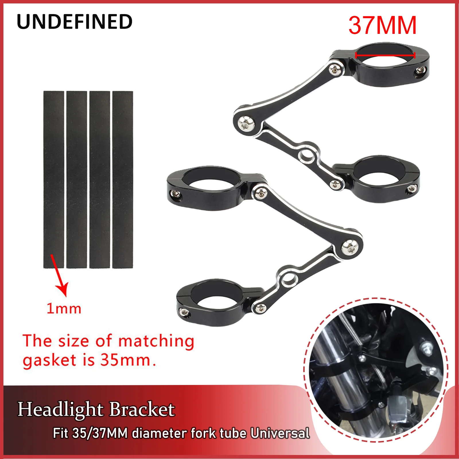 Motorcycle Modified Mount Bracket Headlight Clamp 35/37MM Fork Tube Spotlight Holder For Harley Cafe Racer Chopper Universal