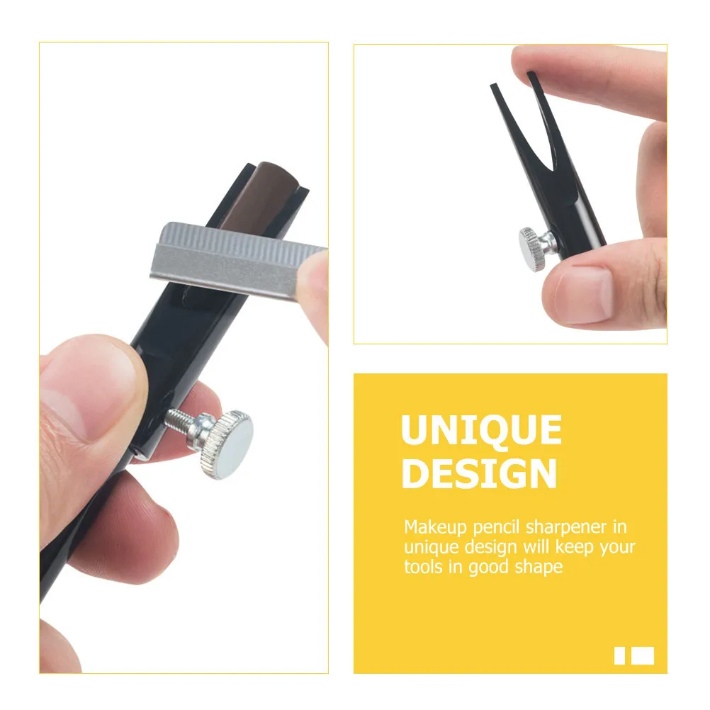 Lot de 2 taille-crayons portables pour maquillage, taille-crayons à sourcils, outil manuel pour eye-liner, crayon à lèvres et crayon à yeux