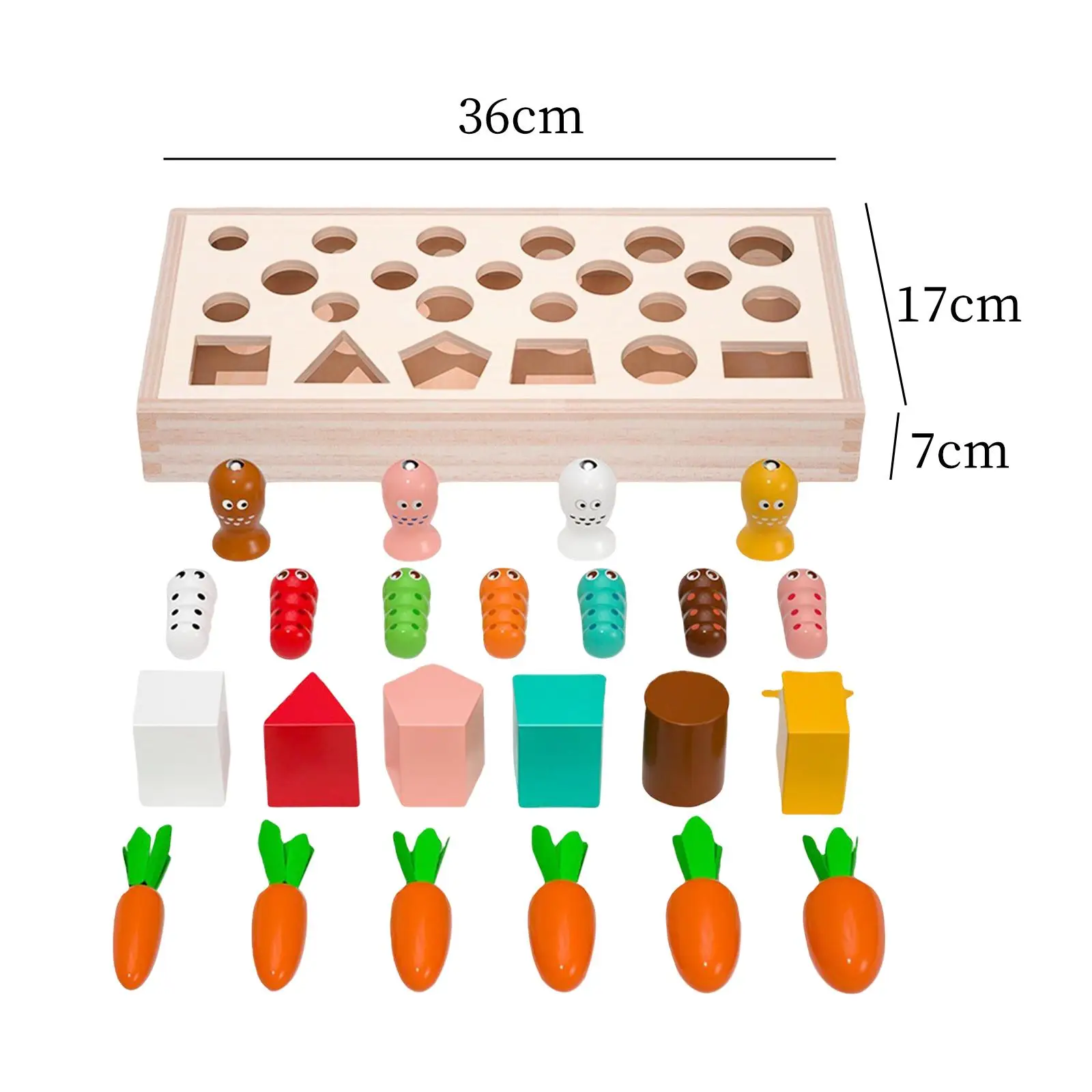 

Montessori Preschool Learning Toys Coordination Sorting Matching Game Pulling Carrot Toy for Children Birthday Gifts