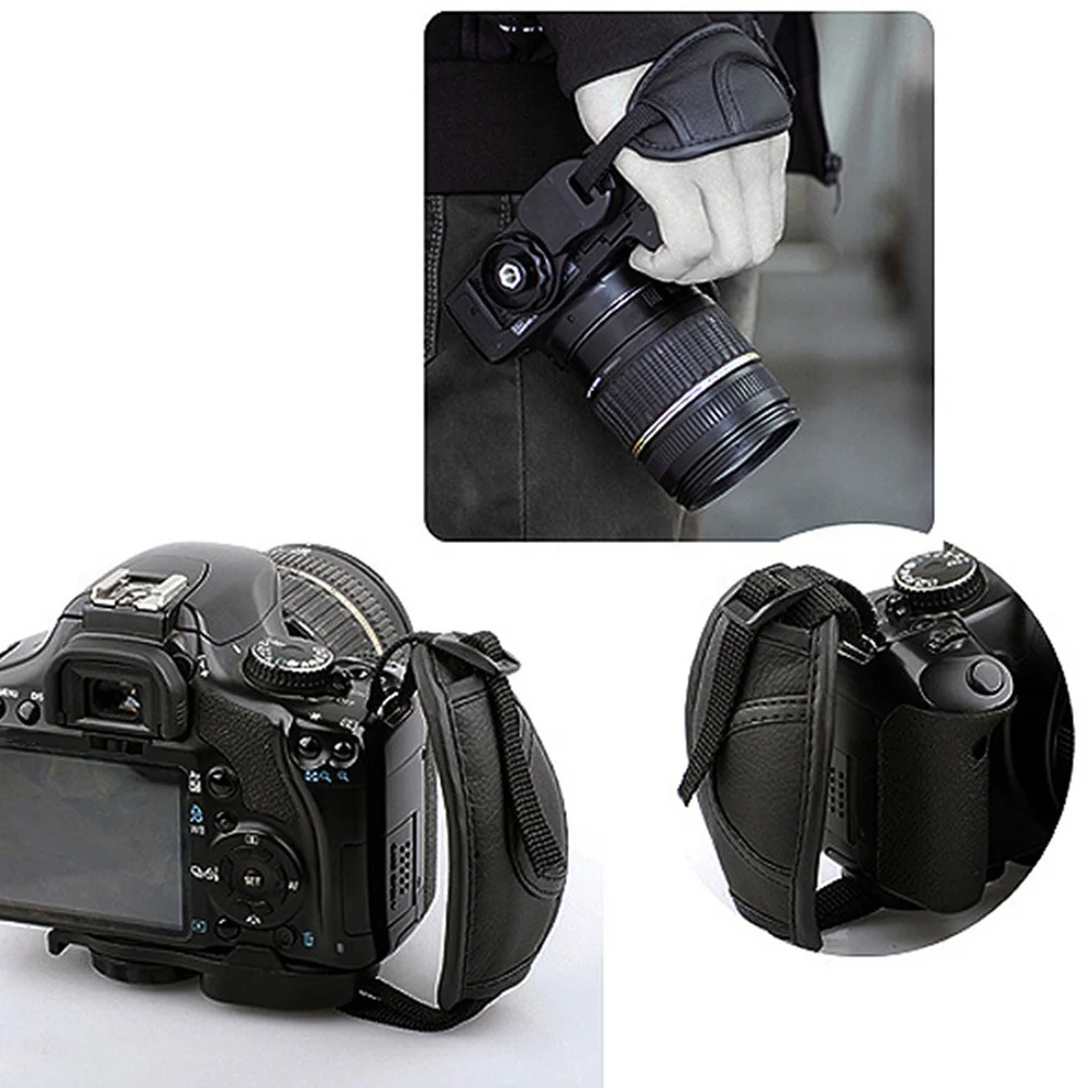

2Pcs Camera Wrist Strap Protective Hand Strap Oval Shape Secure Anti-Fall for Dslr Black Camera Wrist Wtrap