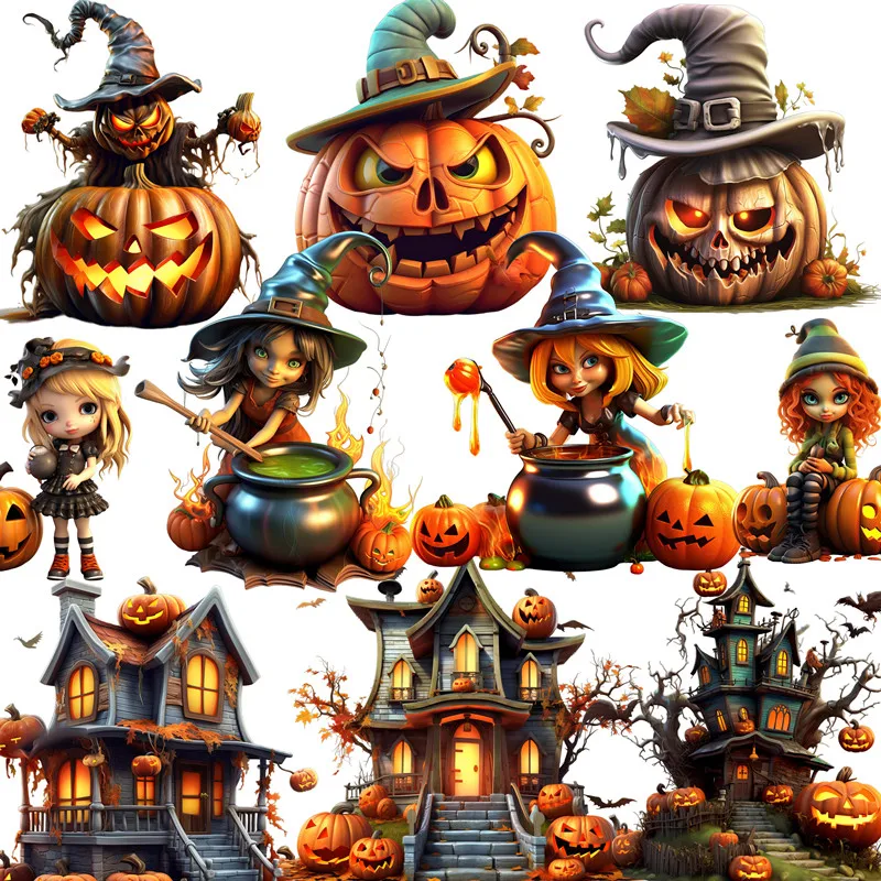 3D Halloween Stickers Crafts And Scrapbooking stickers kids toys book Decorative sticker DIY Stationery