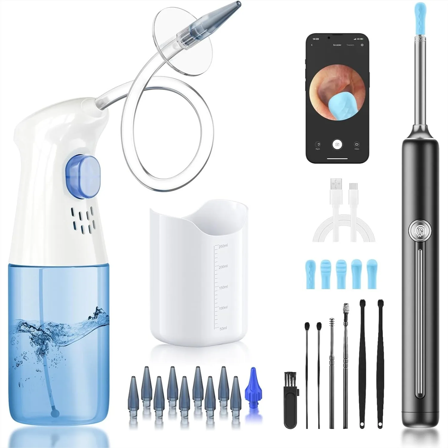 

Ear Wax Removal Kit with 1080P Camera and 6 LED Lights for Safe Ear Cleaning at Home