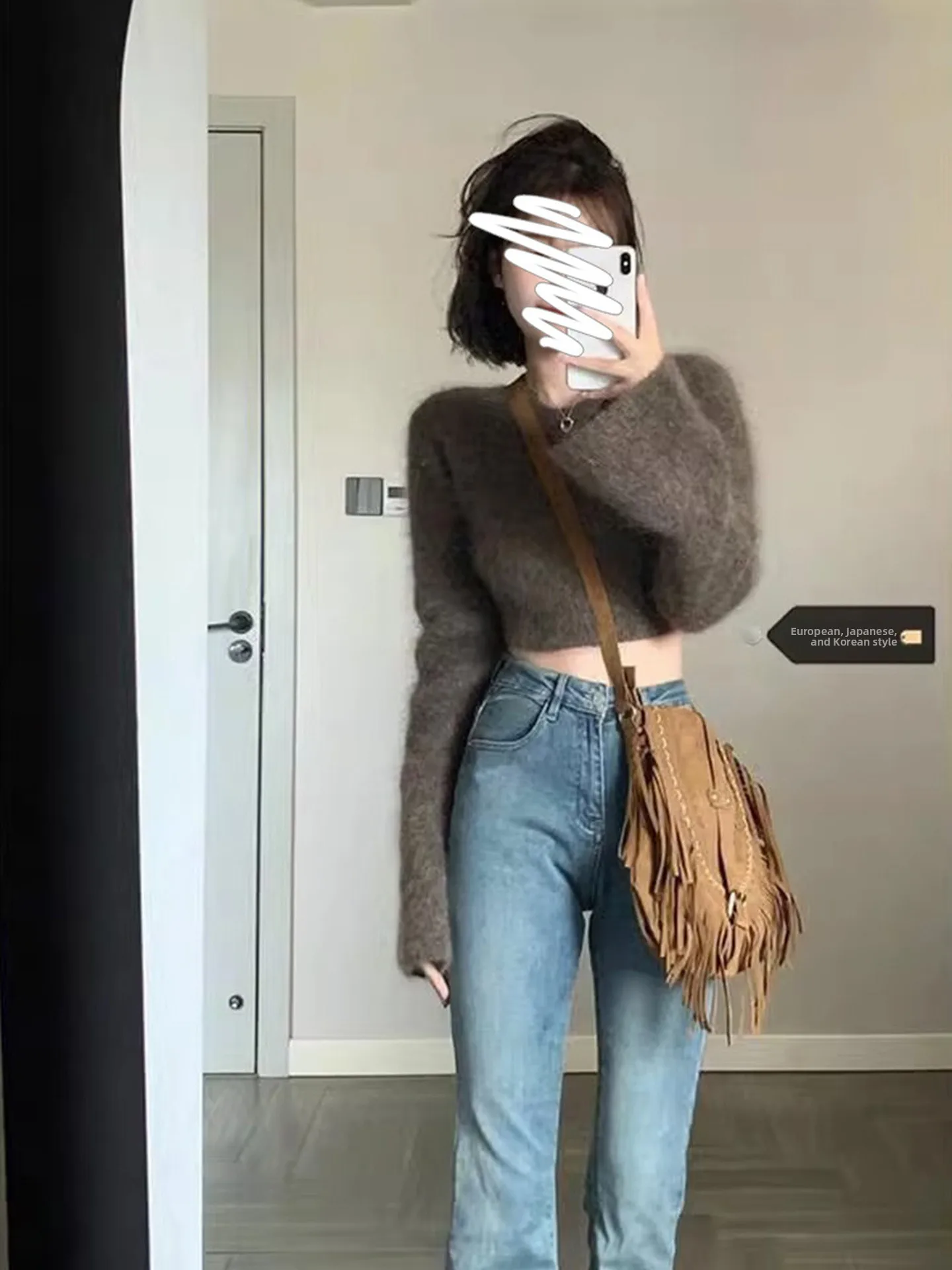 

Sweet And Spicy Short Knitted Sweater Women's Loose Overhead Style Summer Top Soft And Comfortable Outerwear Fashionable Casu...