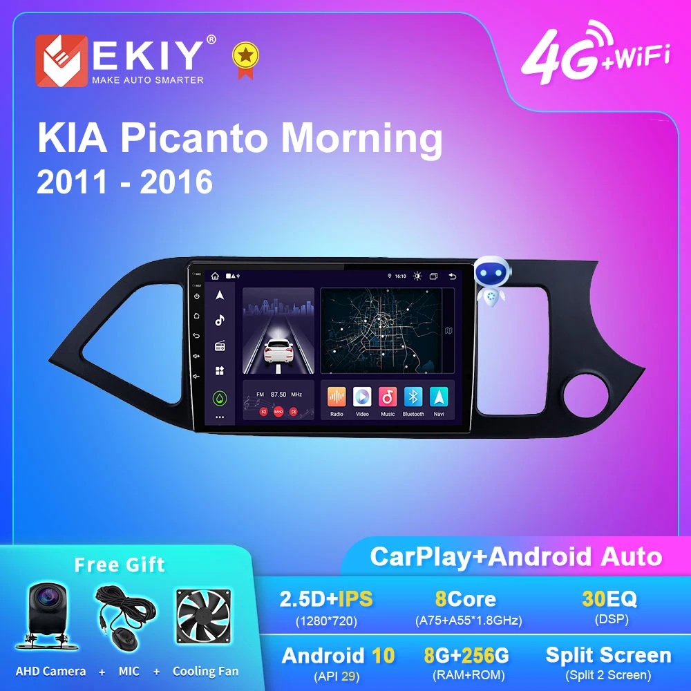 

EKIY X7 Android 10 Car Radio For KIA Picanto Morning 2011 - 2016 Stereo Multimedia Player Navi Autoradio 1280*720 2din Carplay