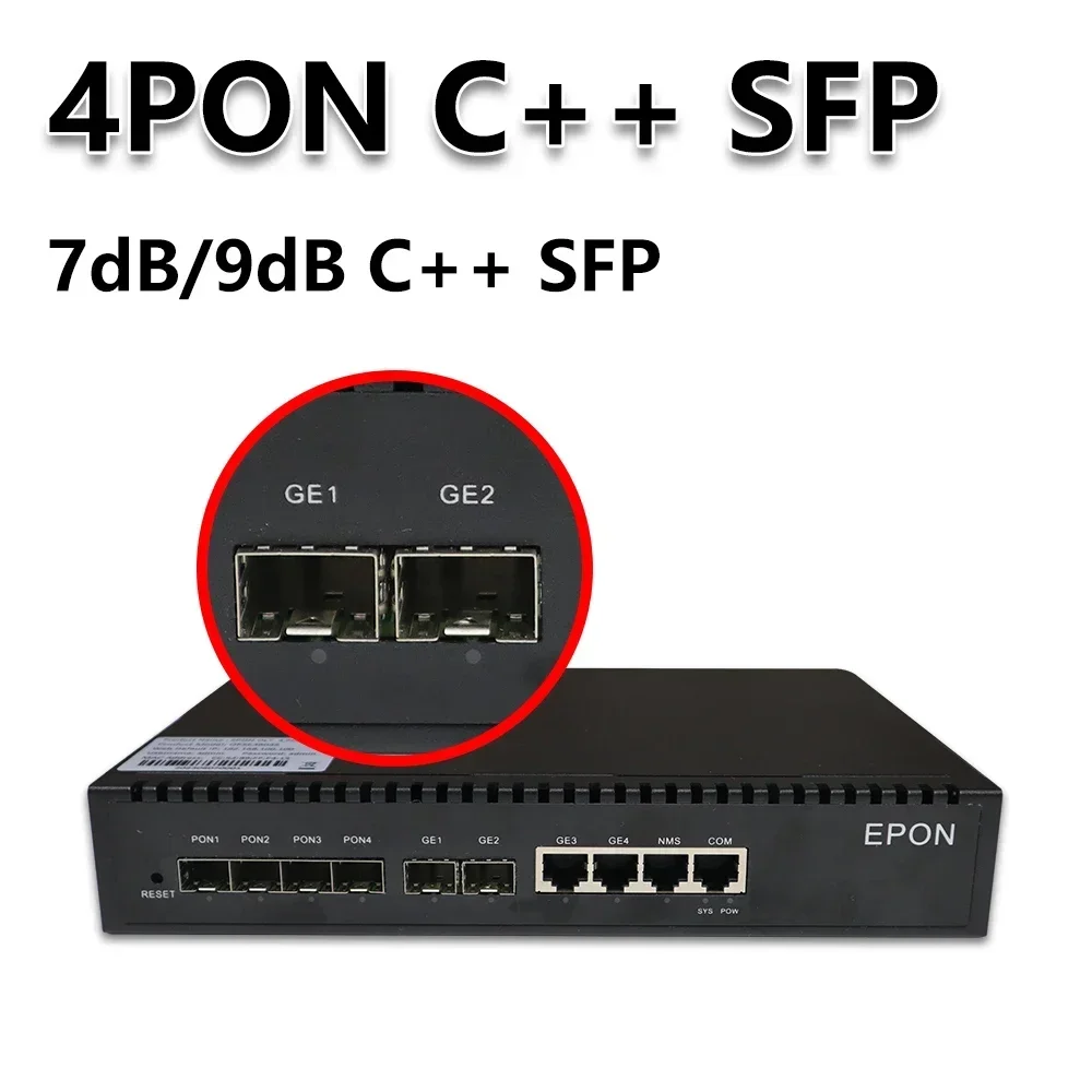 Imagem -03 - Netone-epon Olt 4pon 1g 7db 8db 9db Gbic 256 Usuários Onu Compatível com Huawei Zte Fiberhome Onu 1.25g Sfp