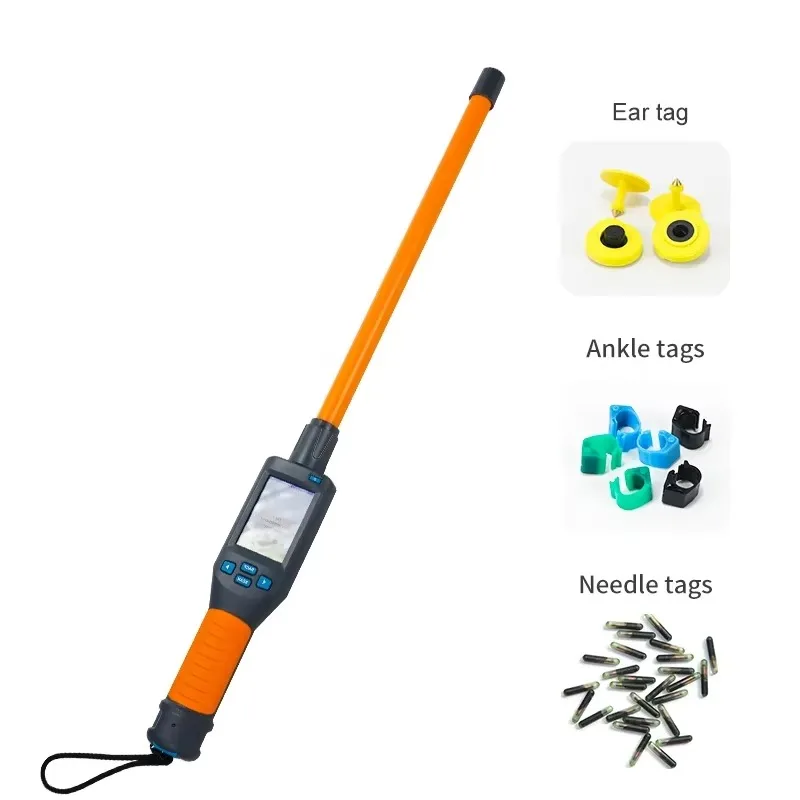 Portable ABS Remote Microchip RFID Card Reader for Animal Ear Tags 134.2kHz LF for Livestock Management