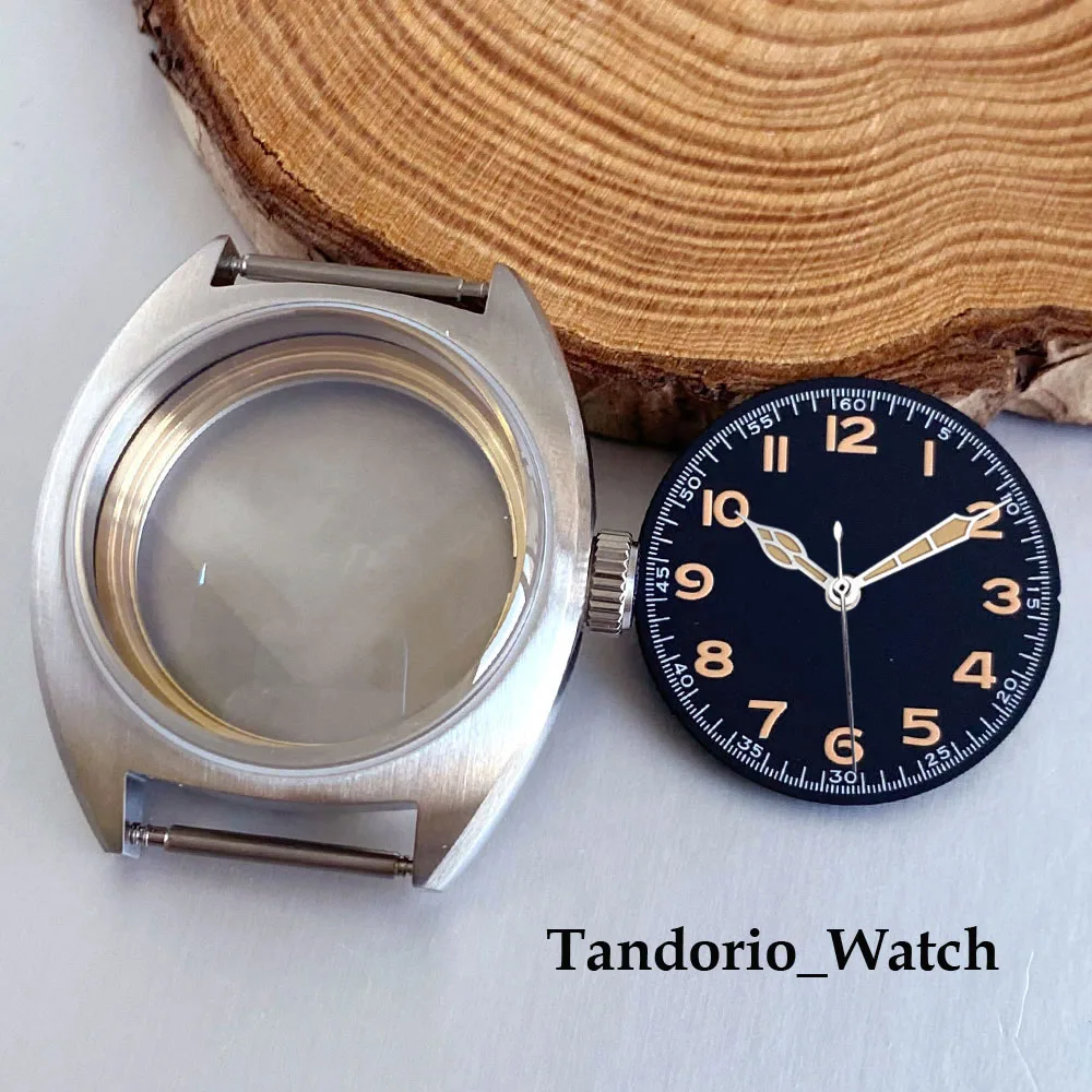 

Tandorio 36mm Double Domed Sapphire Crystal Glass Watch Case With 29mm Luminous Dial For NH35 NH36 ETA2824 Miyota 8215 Movement