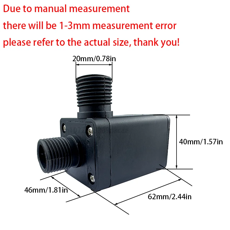 800L/H 5M DC 12V 24V Solar Brushless Motor Water Circulation Pump Ultra-quiet Submersible Pump 1/2\