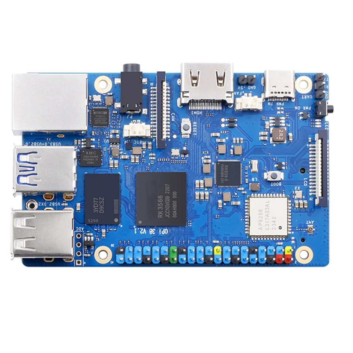 Entwicklungsboard-Modul für Orange Pi 3B Entwicklungsboard Orange Pi 3B Quad Core RK3566, unterstützt EMMC-Modul, RAM 8 GB