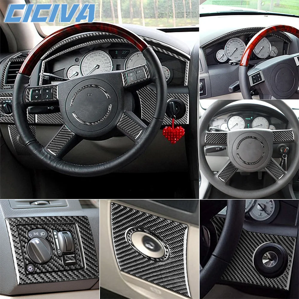 

For Chrysler 300 300C 2005-2007 Carbon Fiber Instrument driving Panel Car inside Decoration Accessories Sticker