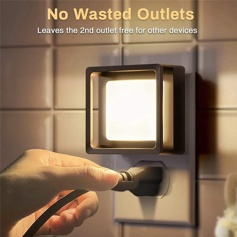 

A03F-Wall-Mounted LED Night Light 2-Pack, Includes Dusk-To-Dawn Sensor,Dimmable Control, Nightlights European Plug