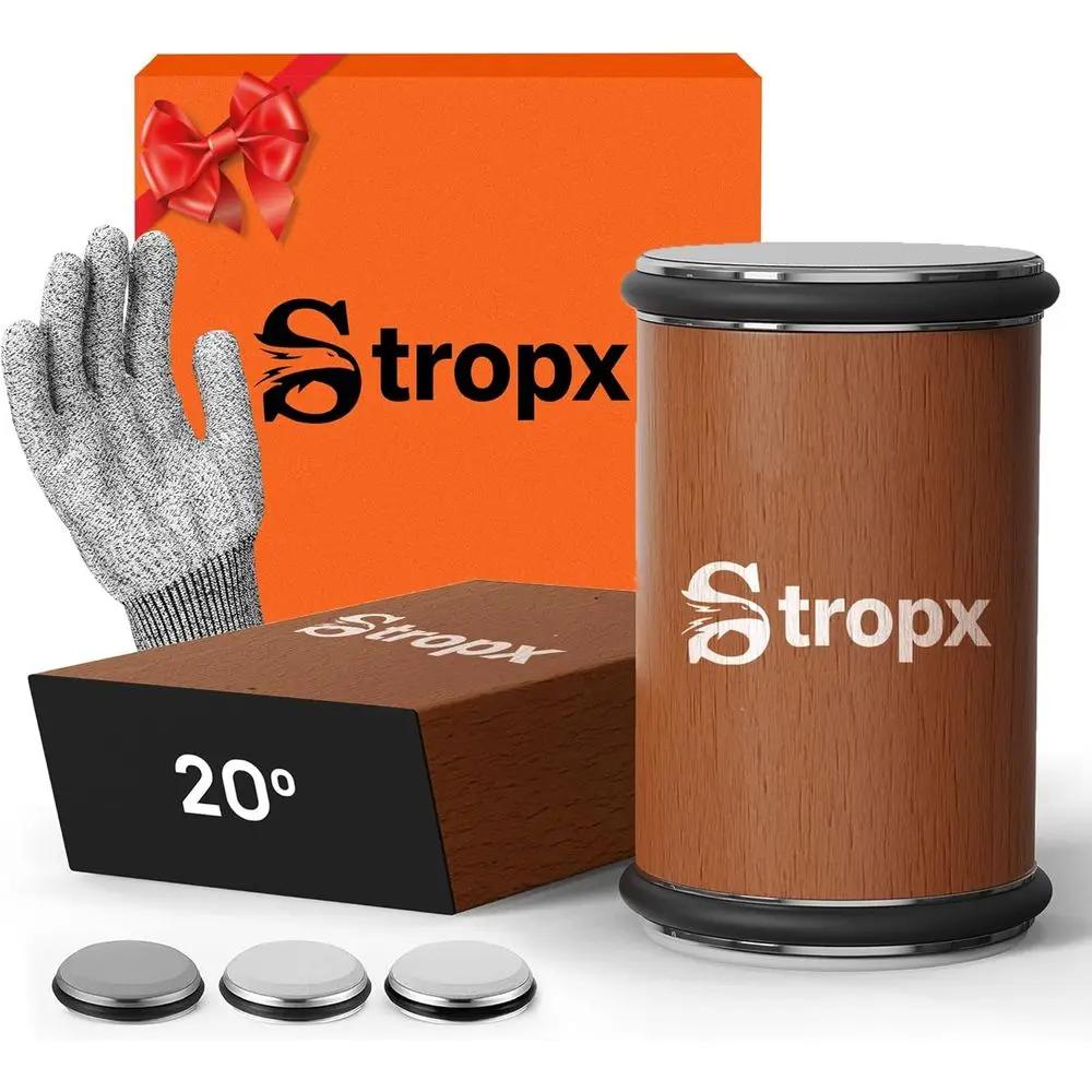 

Rolling Knie Kit with Removable Diamond & Ceramic Grinding Discs 400/1000/3000 Grit, Magnetic Knie Base with 15° & 20° Angle Gui