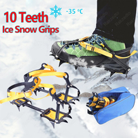 10 Teeth Ice Snow Crampons Ice Gripper Spike for Shoes Non-slip Winter Outdoor Hiking Mountain Climbing Anti-Slip Shoes Covers